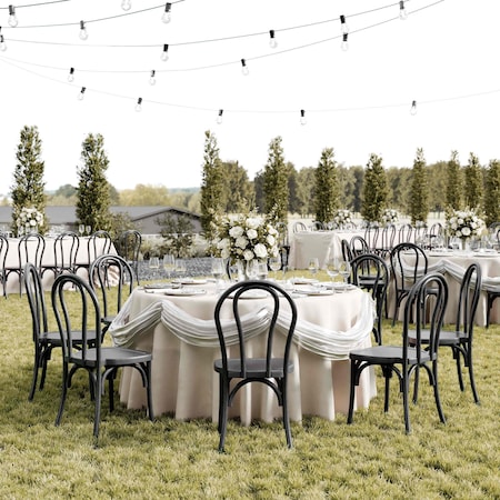 Flash Furniture HERCULES Commercial Black Indoor/Outdoor Wood Look Resin Thonet Style Chair L-9-M5-BLK-GG